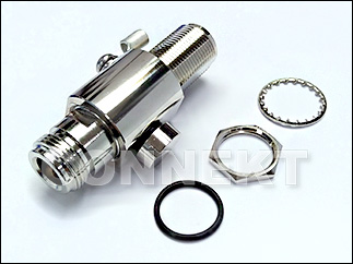 N Jack To N Jack, Surge Protector (Bulkhead) - Arrester Connector